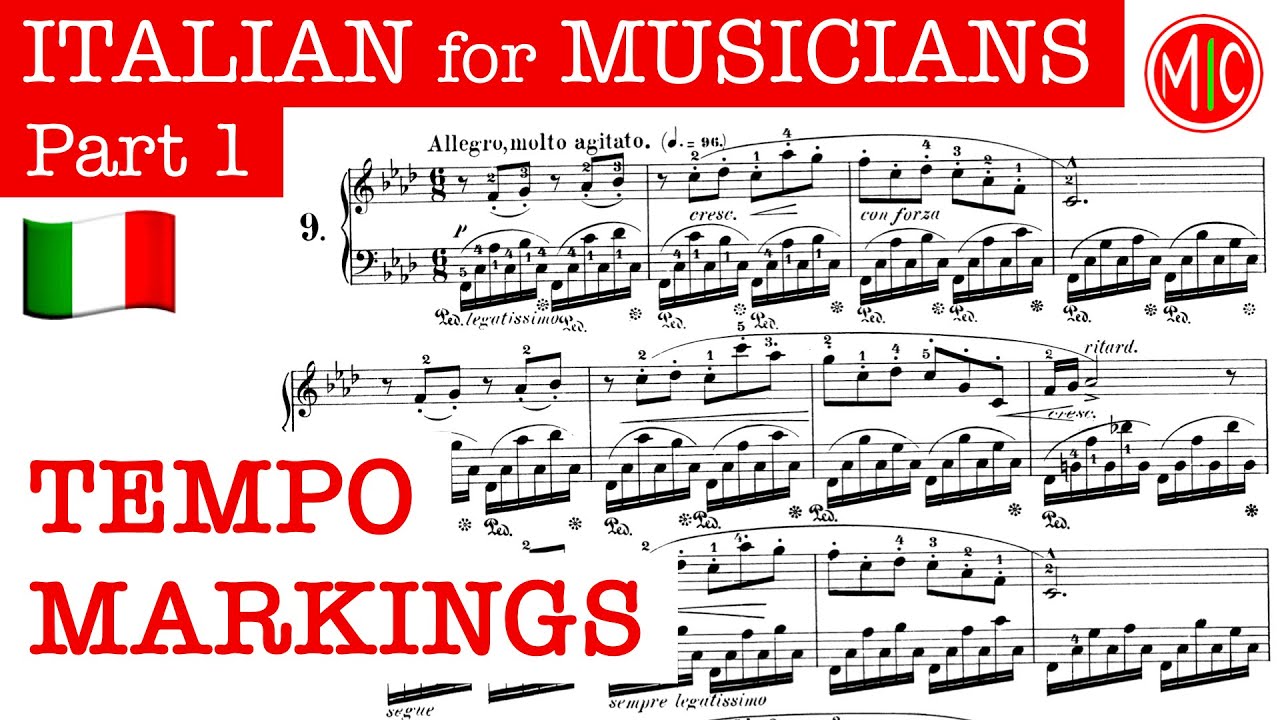 Italian for Musicians 1 - Tempo markings | Italian Music Terminology