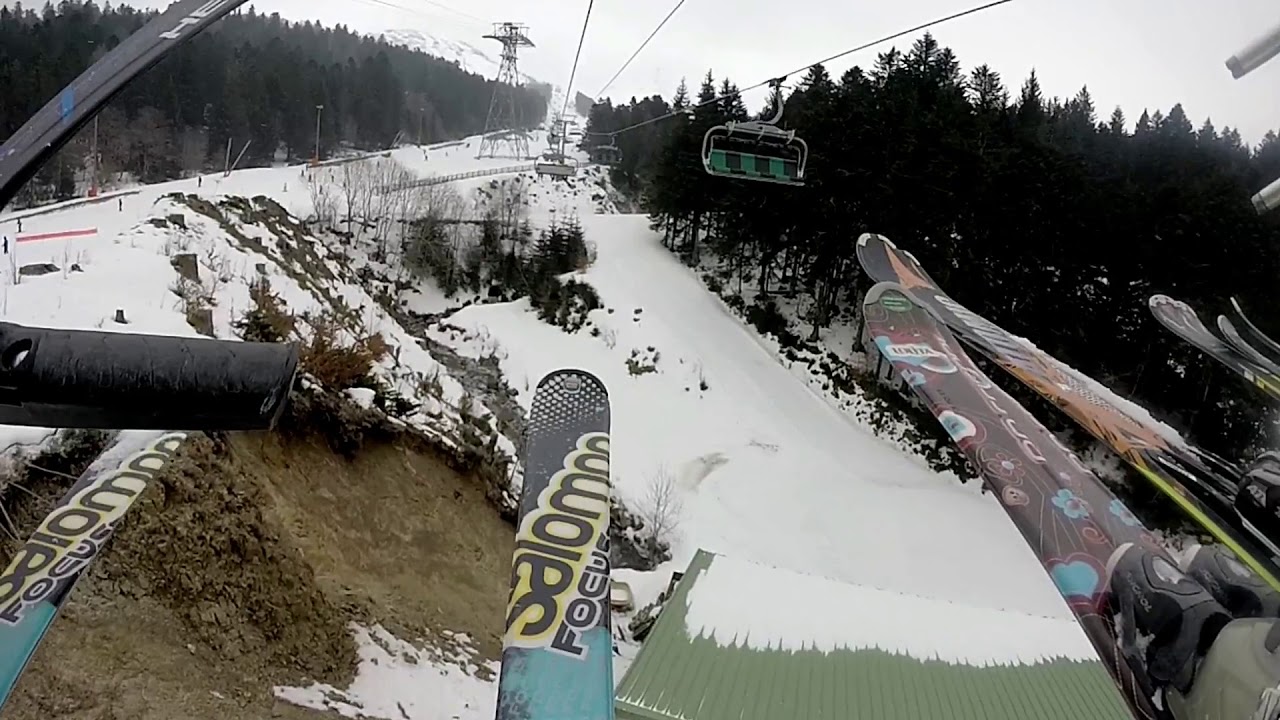 le lioran 22 fevrier 2018 ski gopro