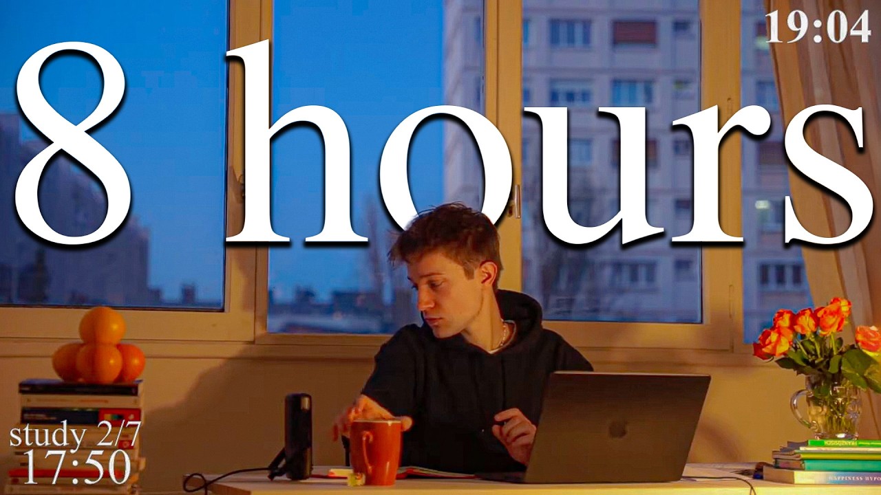 LIVE | 8-HOUR study with me 📚⛈️ rain sounds & pomodoro timer 60 & 10