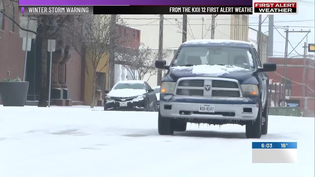 “I don’t want to be cooped up in the house”: Residents brave icy roads, OHP says ‘stay home’