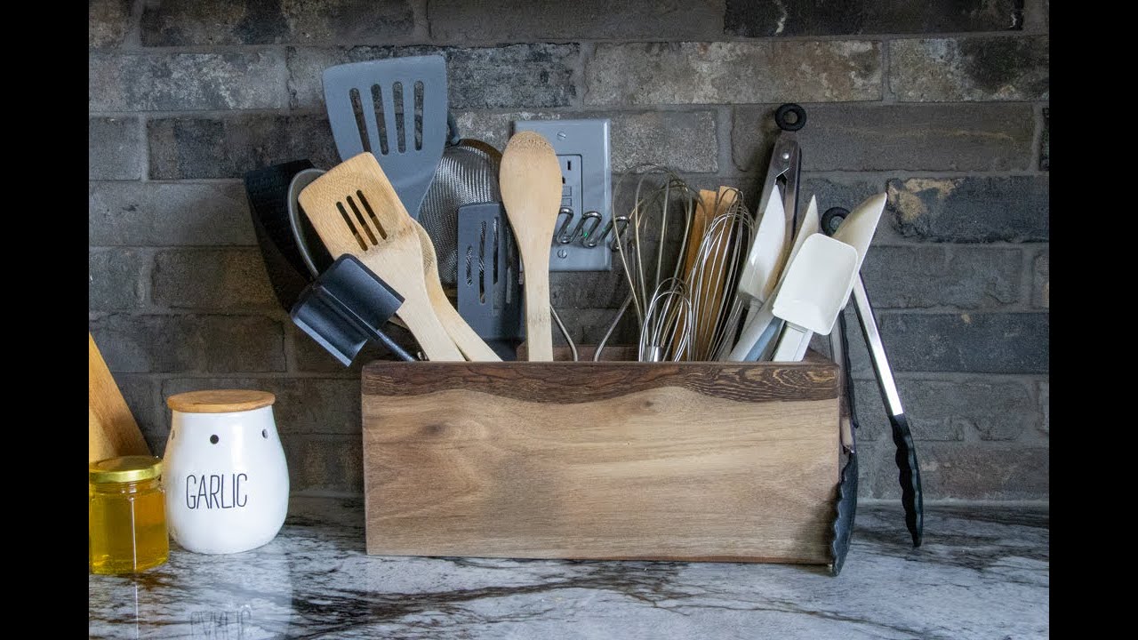 Making a Beautiful Wooden Utensil Holder