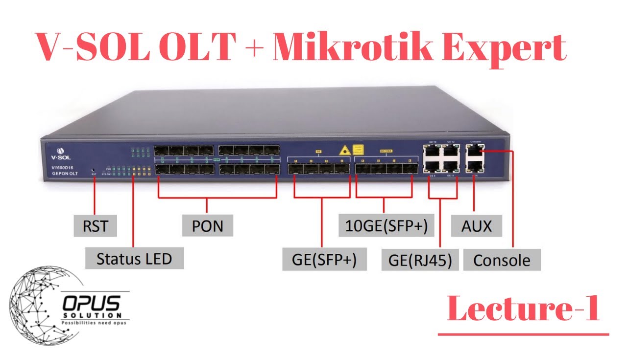 1- Lecture | V-SOL OLT + Mikrotik Expert New Course | Urdu