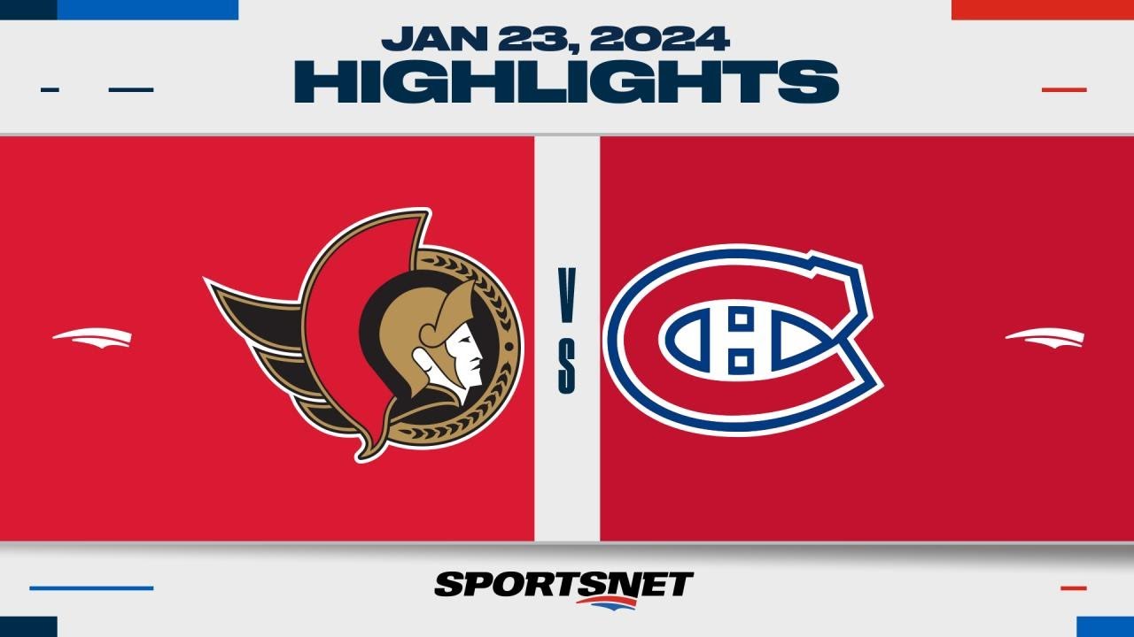 NHL Highlights | Senators vs. Canadiens - January 23, 2024