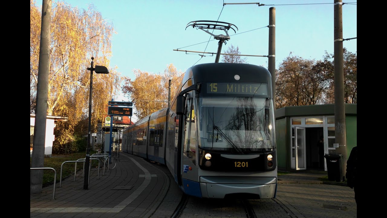LVB Straßenbahn Leipzig Linie 15 nach Militz