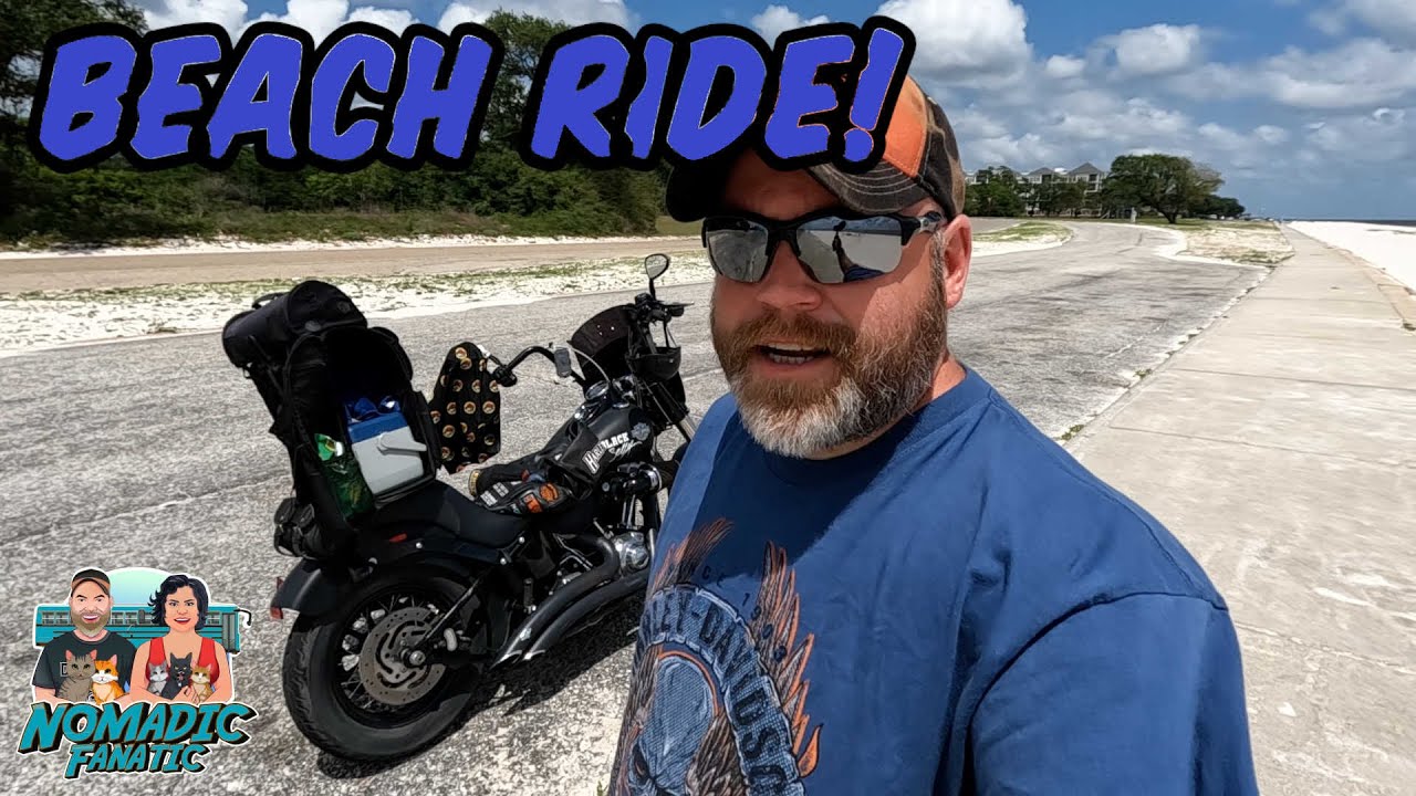 My Harley RETURNS! Beach Ride, Eating Gator & Neck Deep In Gulf