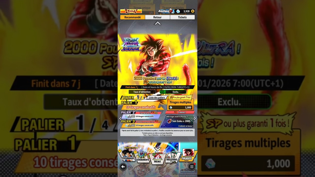 DBLEGEND LEGEND FESTIVAL INVOCATION GOKU SSJ4 ULTRA