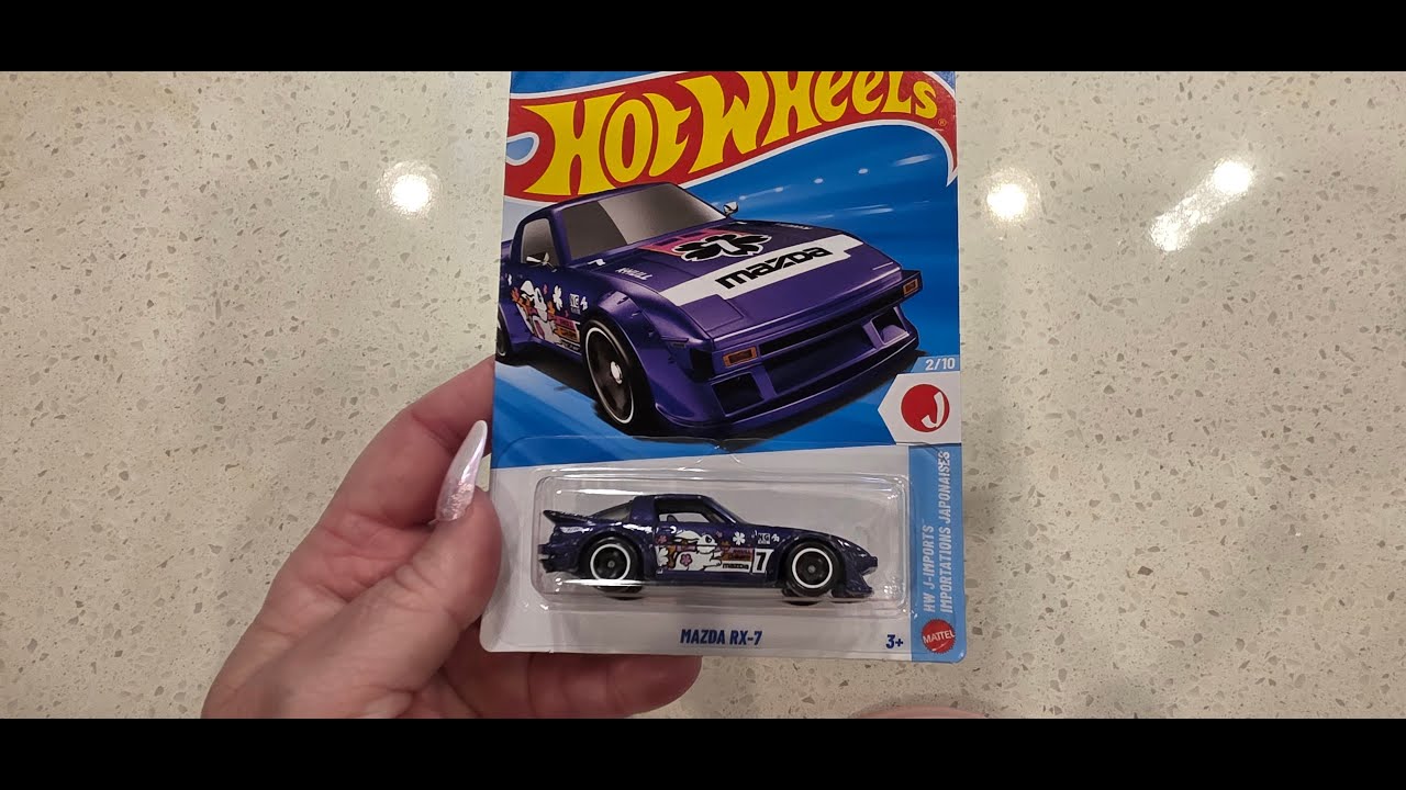 Распаковка и демонстрация модели Hot Wheels J-Imports Mazda RX-7!