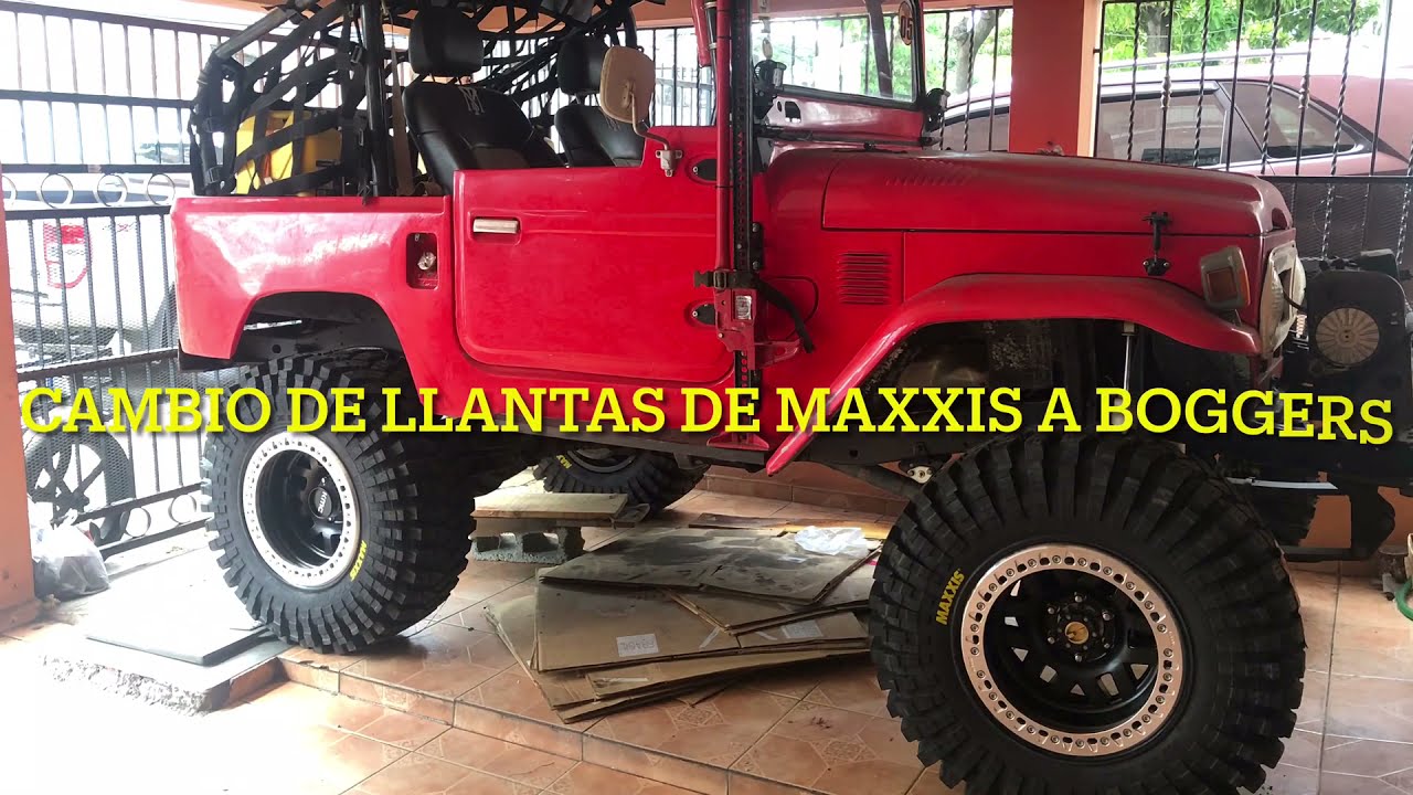Cambio de llantas para el Toyota landcruiser bj40 de maxxis trepador a tsl boggers