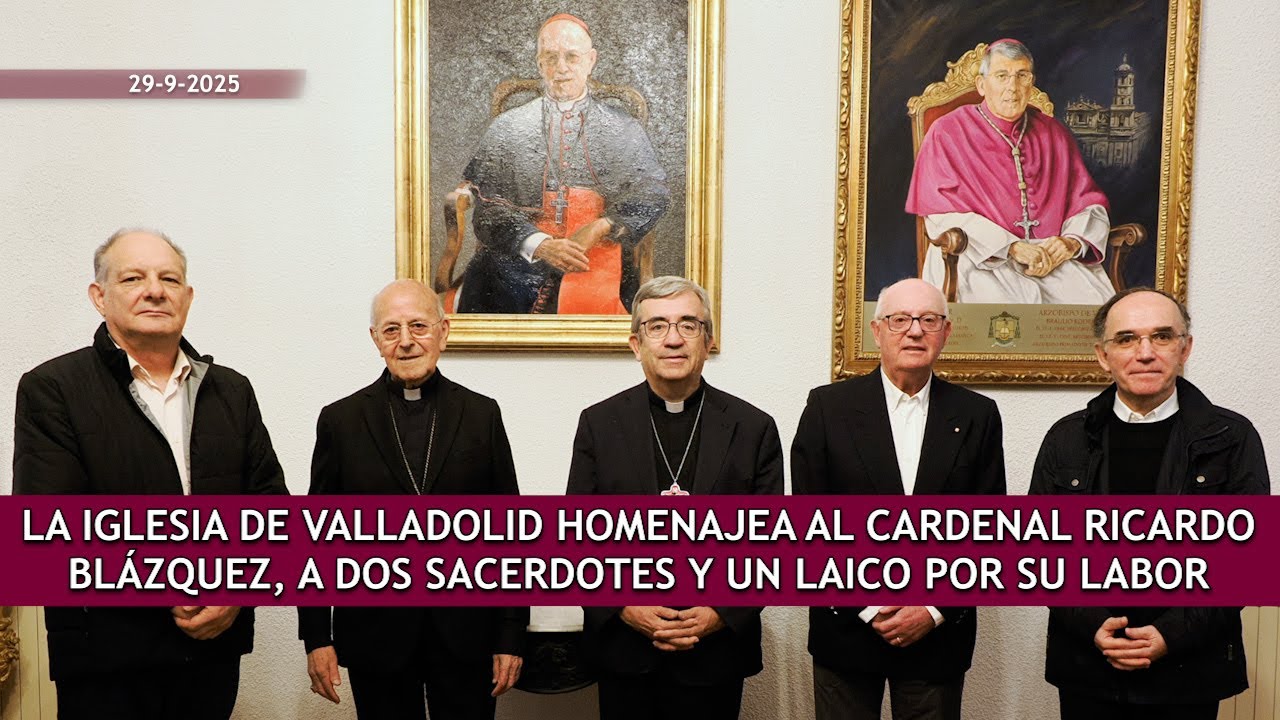 La Iglesia de Valladolid homenajea al cardenal Ricardo Blázquez, a dos sacerdotes y un laico