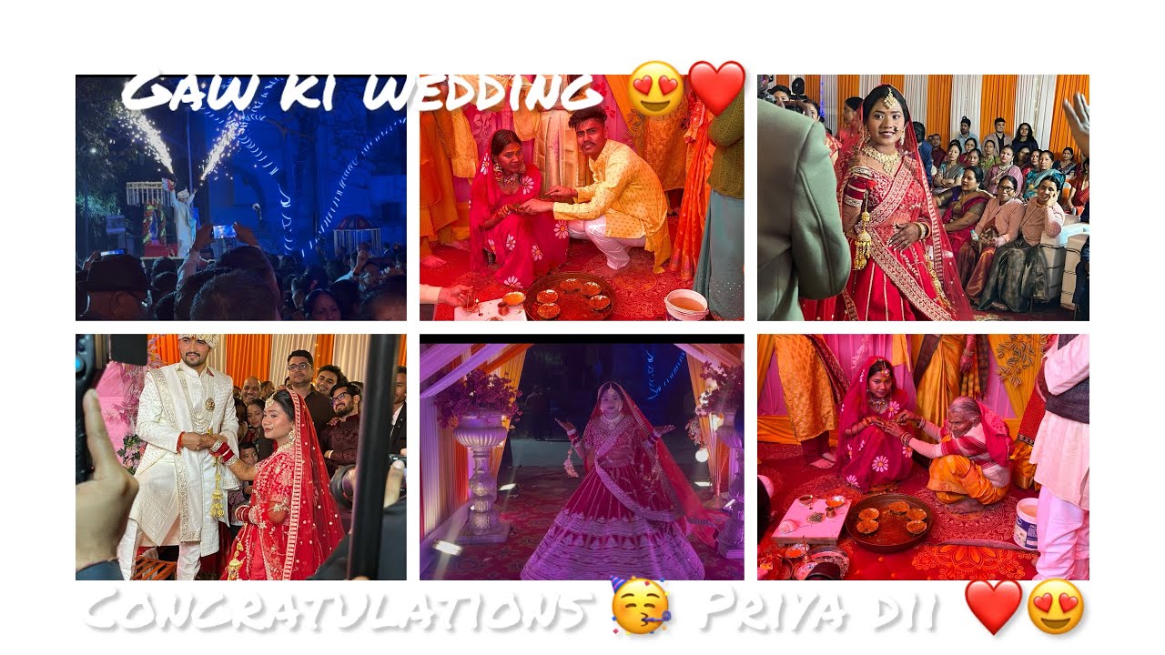 गांव की sadi  ❤️😍 मयंक ने लगा दी सब भाभियों को हल्दी 😅 #congratulations priya dii ❤️😍 #wedding #for 