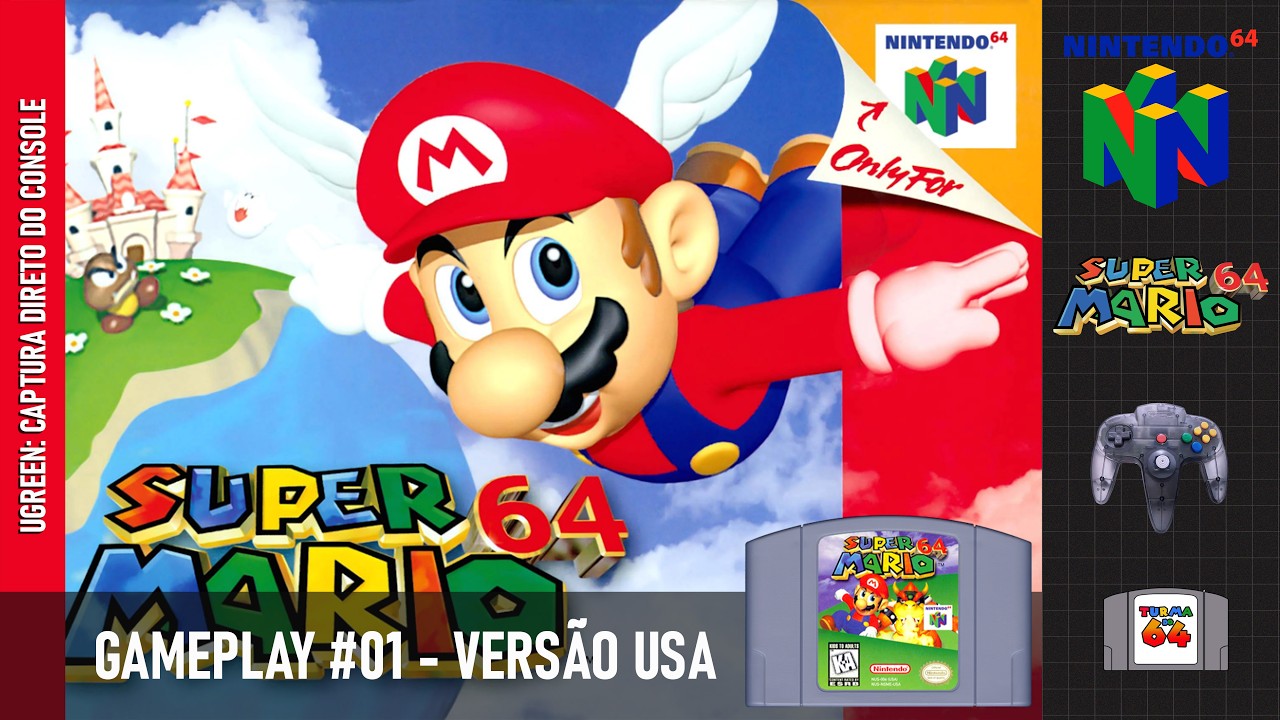 Gameplay Super Mario 64 #01 - Nintendo 64 - USA