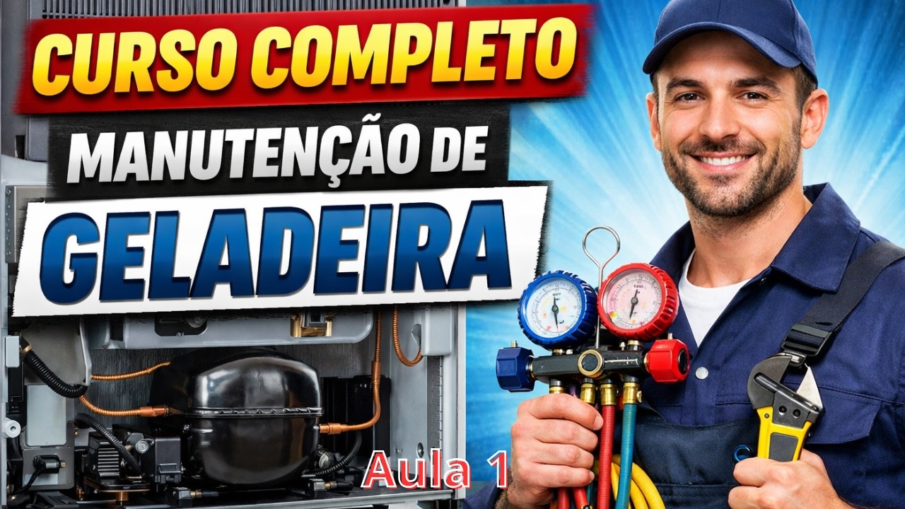 Mini Curso Completo de Manutenção de Geladeira: Do Básico ao Profissional (Passo a Passo) aula 1