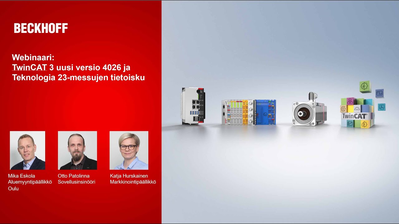Webinaari: TwinCAT 3 uusi versio 4026 ja Teknologia23-messujen tietoisku, 3.11.2023