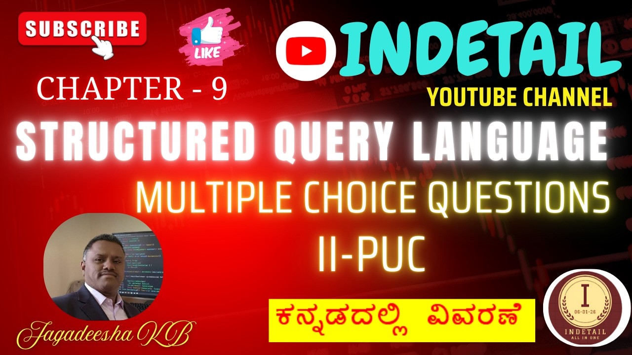 CHAPTER - 9 : STRUCTURED QUERY LANGUAGE (MCQS)