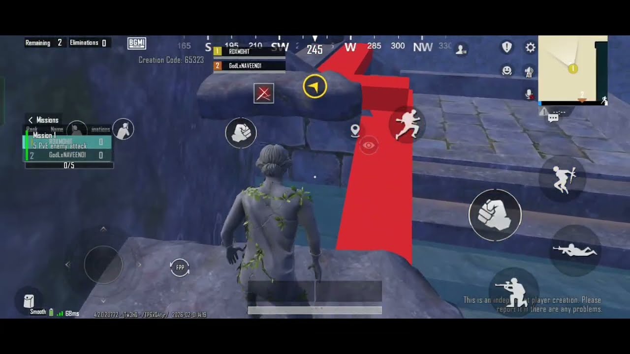 Bgmi wow Parkour map 65323 // forbidden adventure Parkour// #bgmi 