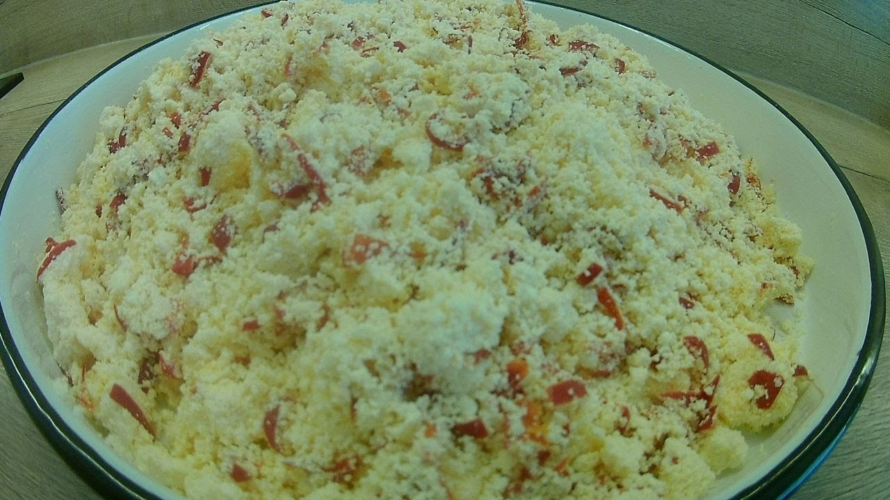 Sir sa paprikama zvani Čabrenjak- postupak pripreme,Cheese with peppers called chabrenjak - prepara