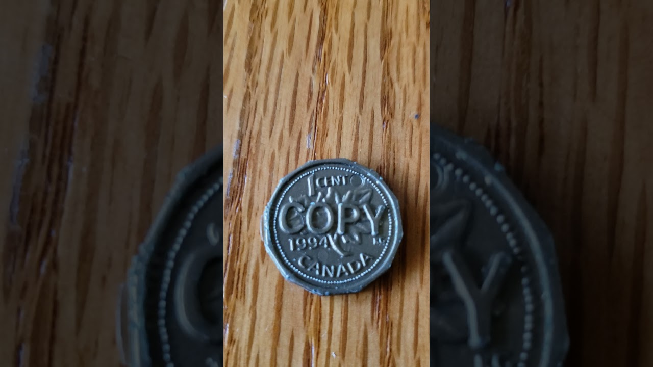 Counter Stamp 1994 1 cent with the word copy.