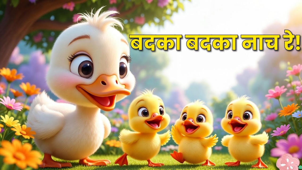 Badaka Badaka Nach Re | बदका बदका नाच रे |New Marathi Balgeet |3D Rhymes for Kids