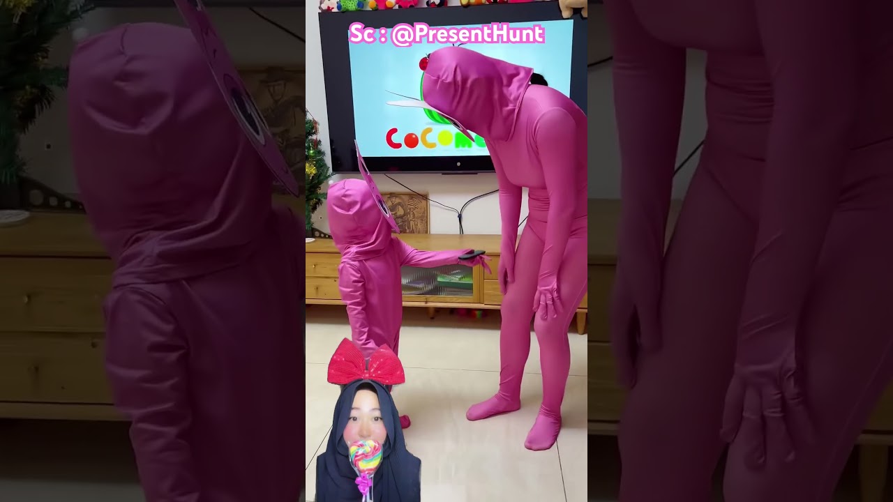 Si pink tidak boleh nonton tv ⁉️sudah malam 😬 @PresentHunt #shorts #funny #dubbing