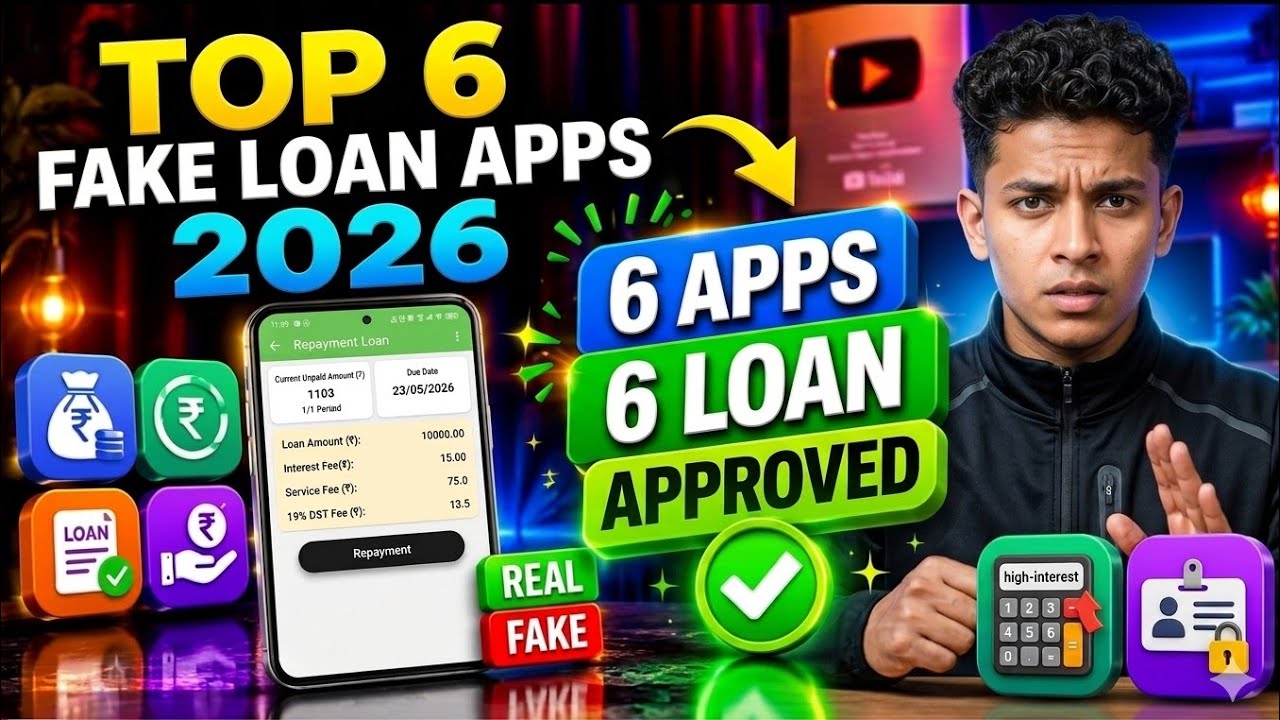 Top 6 Fake Loan Apps List 2026 🚨 | 7 Days Loan App Reality ✅ | Real vs Fake Full Truth