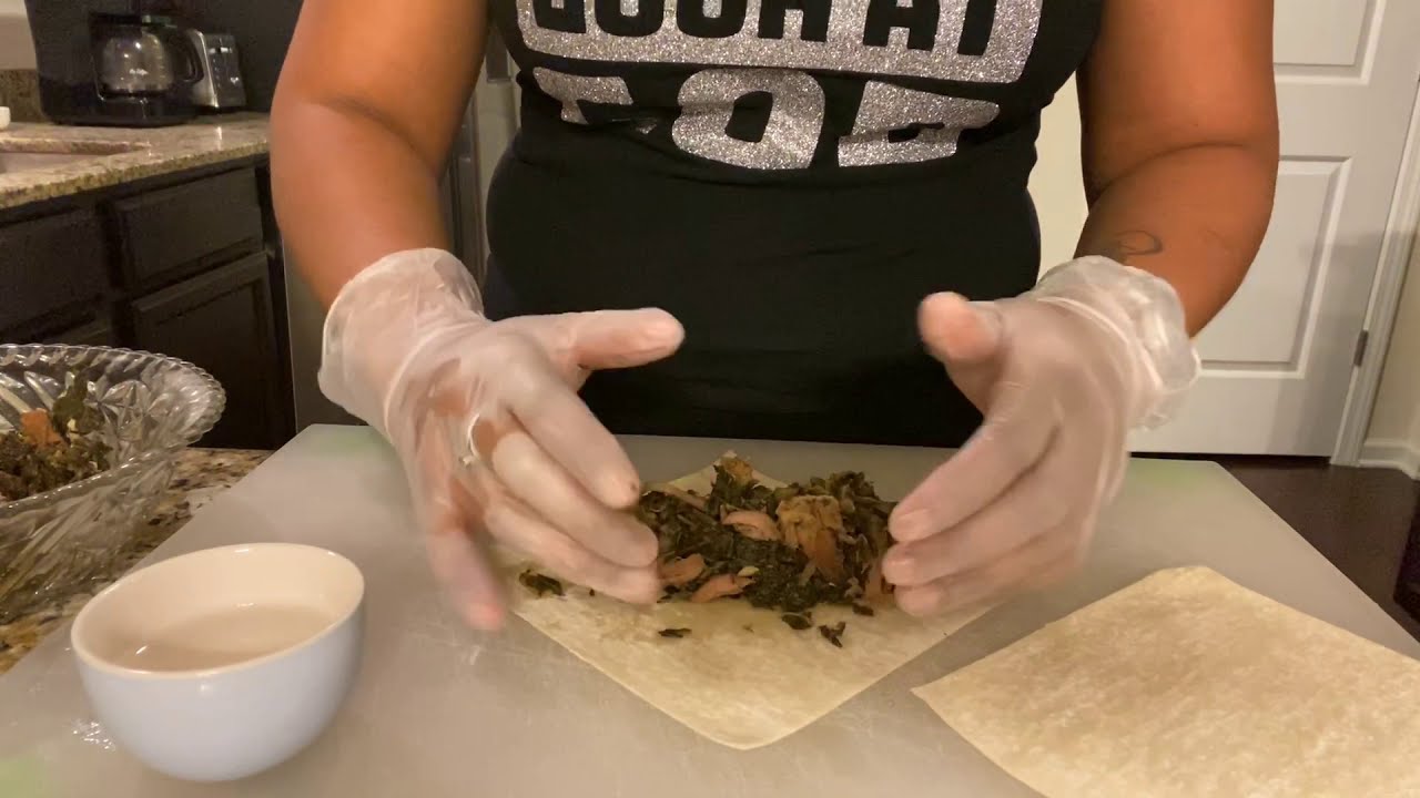 Delicious Collard Green Egg rolls🔥🔥🔥