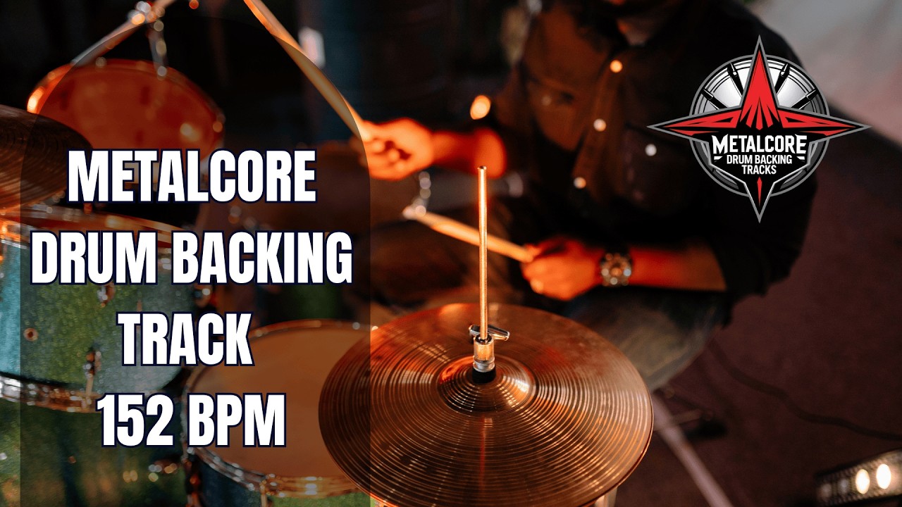 152 BPM Metalcore Drum Backing Track | Fast Punk Influence