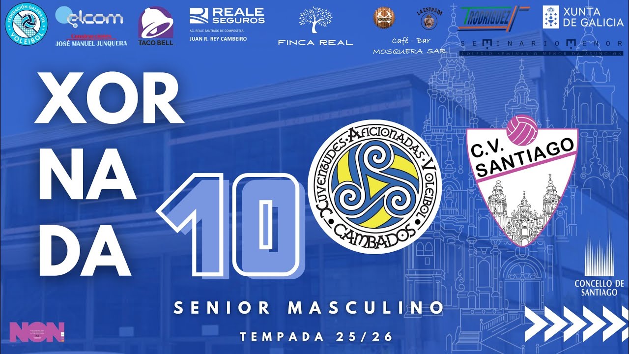 SENIOR MASCULINO. XAV Cambados VS Club Voleibol Santiago