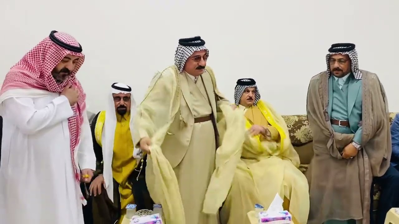 امير بني حسن العراق ابو قسور يحضر فاتحة الشيخ حكمت المحمدي في الصقلاوية الانبار