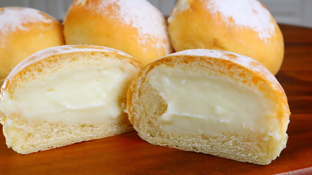 Very Fluffy Iced Bread - Made by our hands | Cream filled Bread Better than Donuts ▏Gabaomom Cuisine