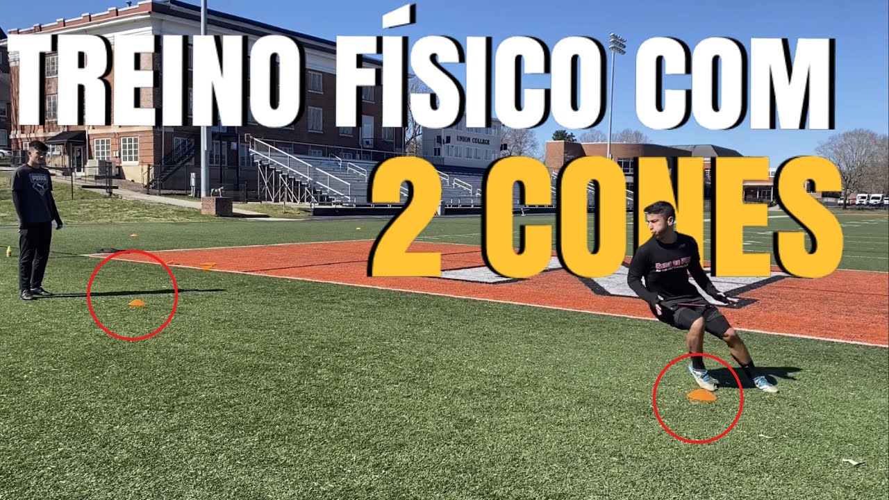 TREINO FÍSICO DE FUTEBOL COM APENAS 2 CONES