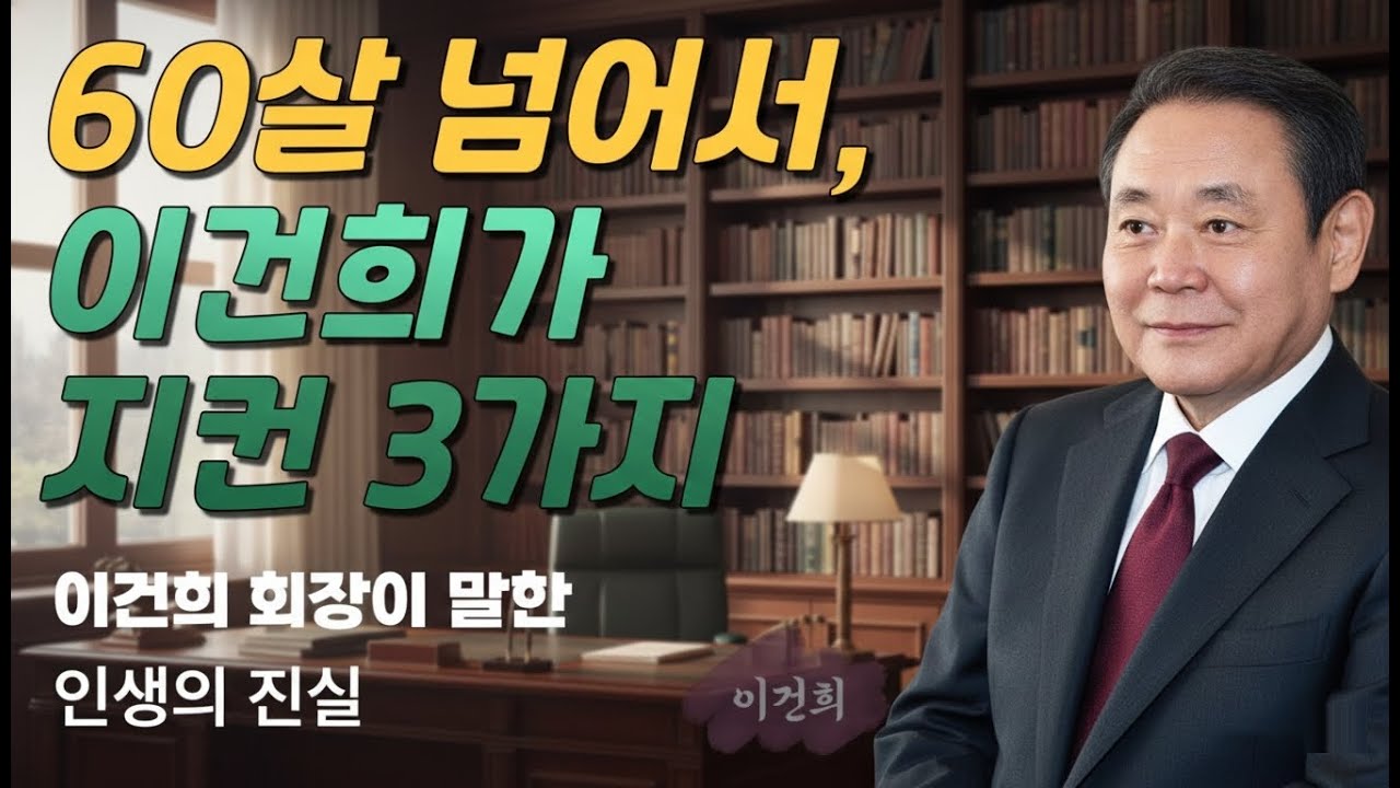 이건희 회장이 60살에 깨달은 인생의 진실 3가지 | 시간·관계·건강 관리법