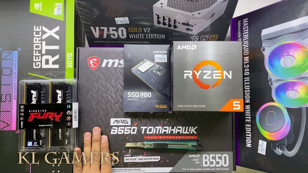 AMD Ryzen 5 5600X msi B550 TOMAHAWK RTX3070 VISION ML240 ILLUSION WHITE Edition