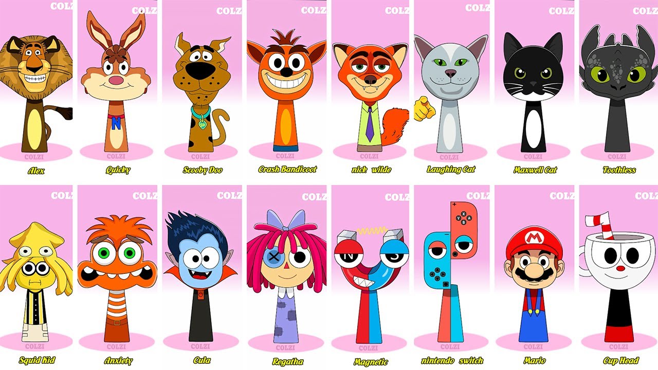 Incredibox Sprunki OC Phase 1 to Phase 3 Minecraft, ROBLOX, Alex, Man Ray (SpongeBob), Dracula