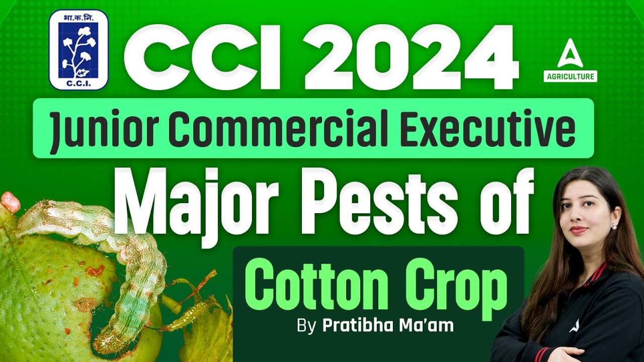 Major Pests of Cotton Crop | Cotton Corporation of India Classes | Entomology By Pratibha Mam