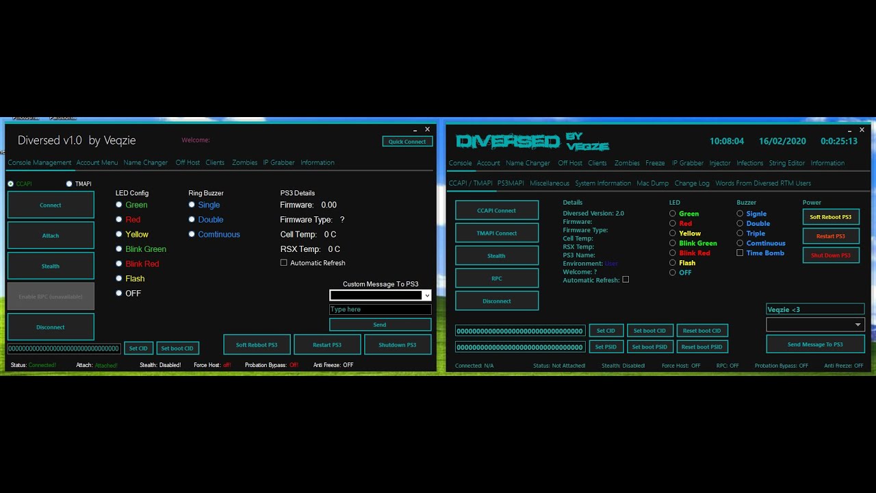 Diversed V2.0 Best BO2 RTM Tool (CCAPI, TMAPI & PS3MAPI)  By Veqzie
