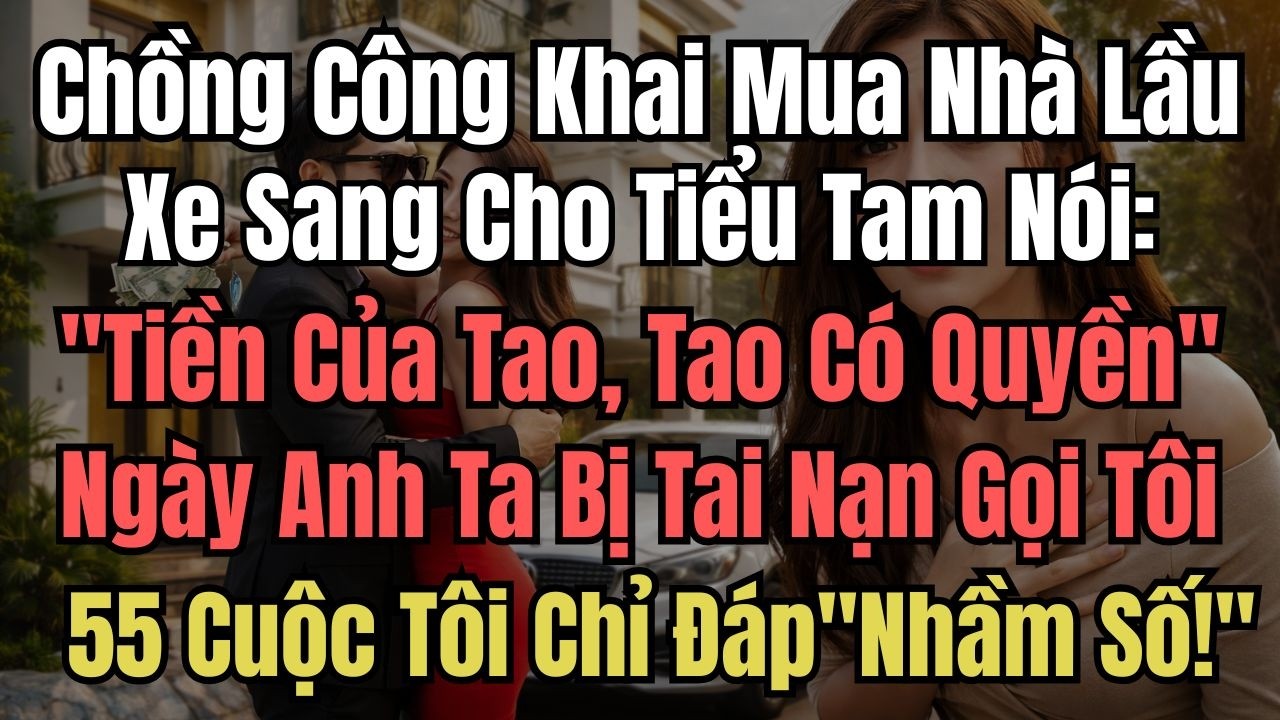 Chồng Công Khai Mua Nhà Lầu Xe Sang Cho Tiểu Tam Nói:''Tiền Của Tao, Tao Có Quyền'' Ngày Anh Ta Bị