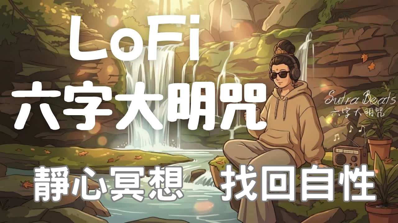 冥想靜心 / 遠離煩躁【水之呼吸】瀑布邊的獨處時光｜六字大明咒 × 空靈 Lofi：在流水聲中，洗滌心靈的塵埃