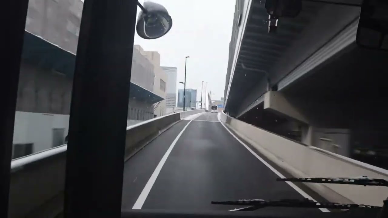 2\8  東京BRT前面展望 築地大橋　実質専用道