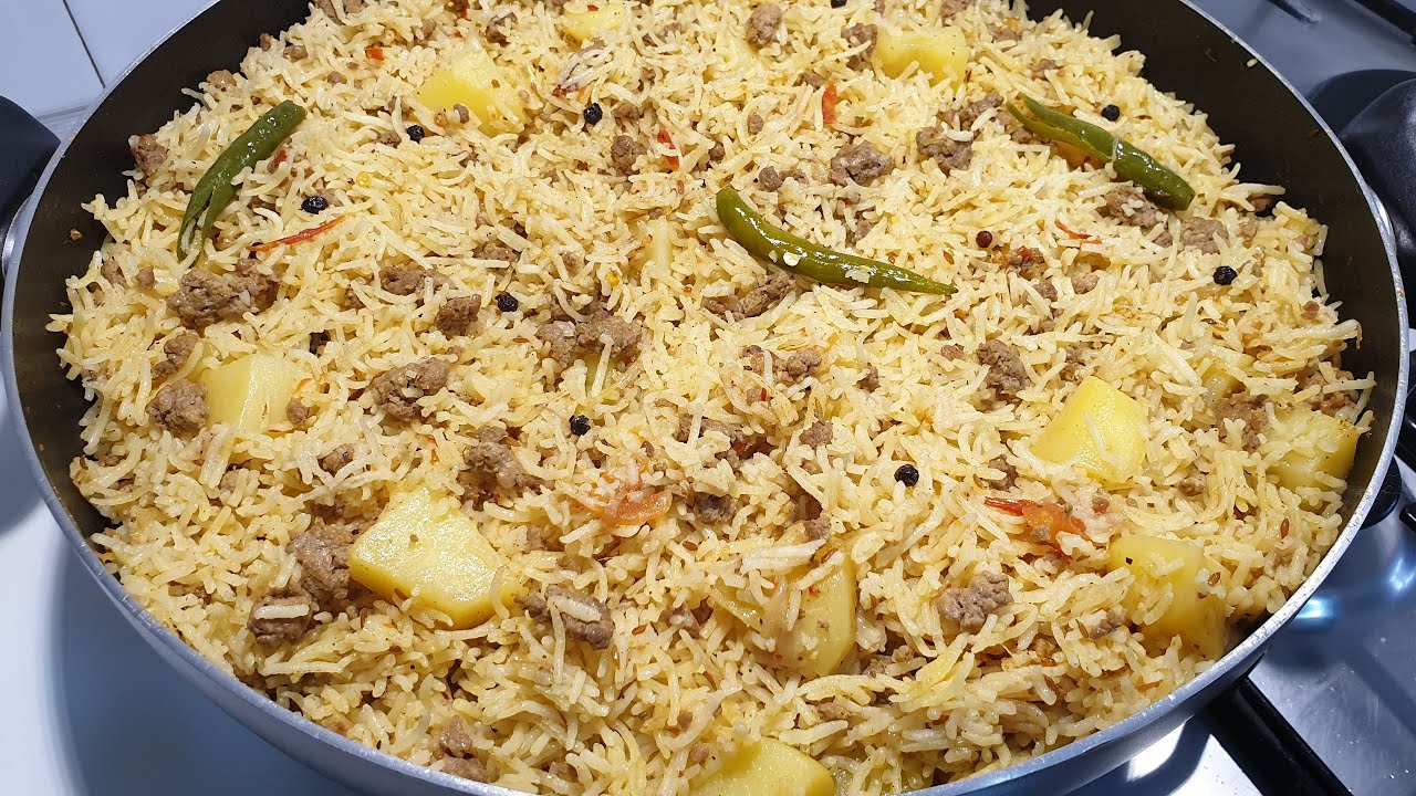 Aloo Keema Pulao Recipe