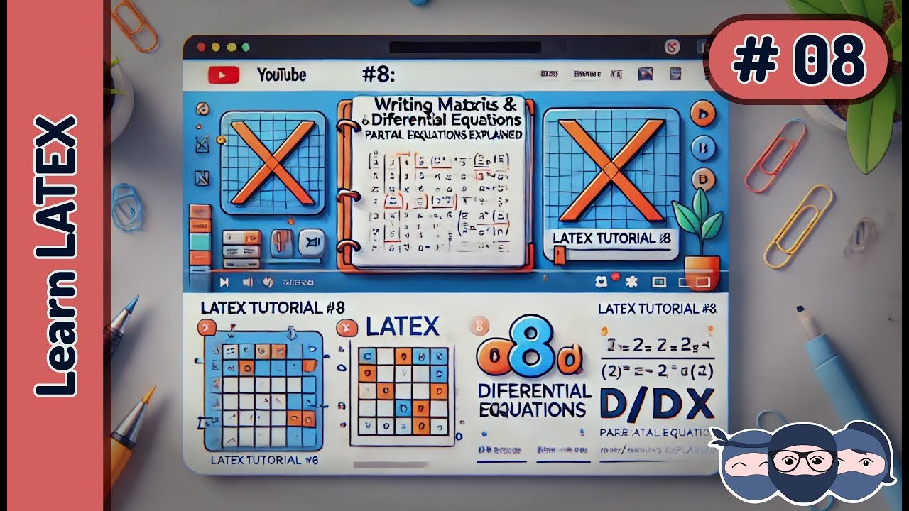 LaTeX Tutorial #8: Writing Matrices & Differential Equations | Partial Equations Explained