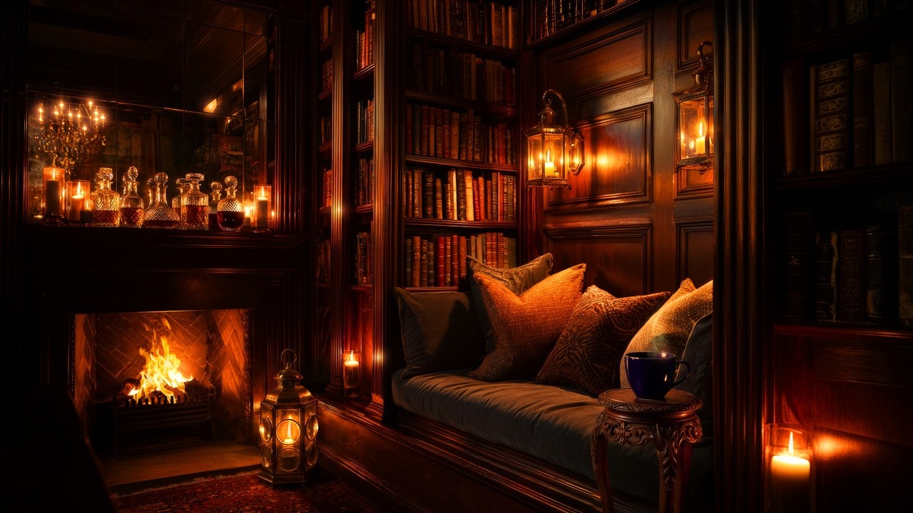 8 Hours of Aesthetic Solitude | Candlelit Reading Nook | Deep Focus for Readers, Dreamers and Poets