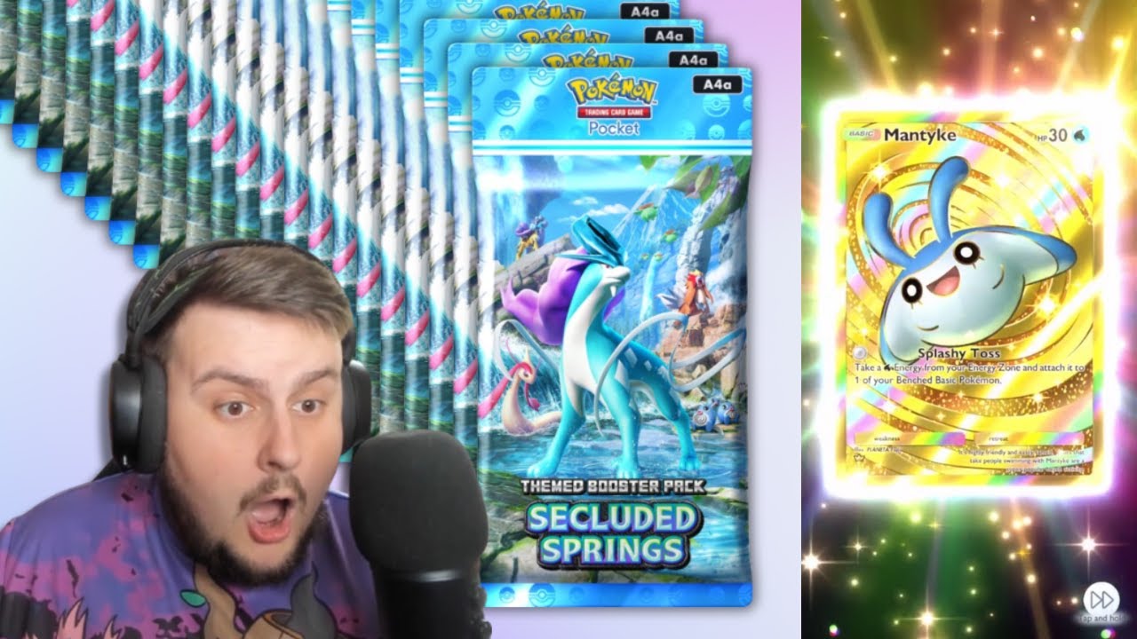 I GOT GOLD MANTYKE ON DAY 1!!! | Pokemon TCG Pocket