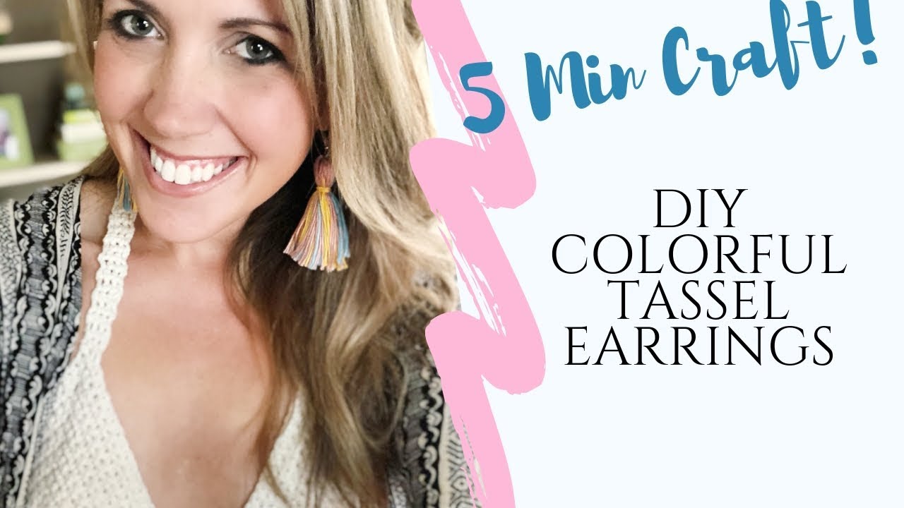 DIY Tassel Earrings (and How To Mix Fun Colors!): 5 Min Craft