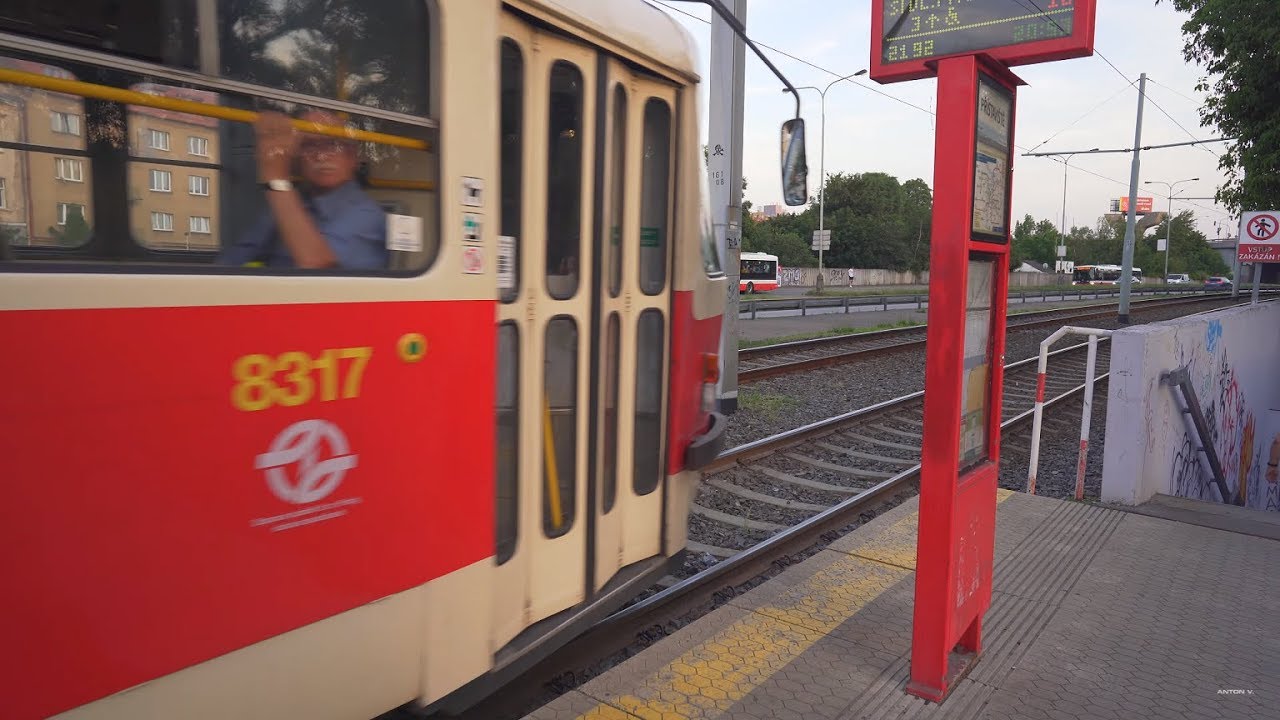 Czech Republic, Prague, tram 2 ride from Můstek to Přístaviště