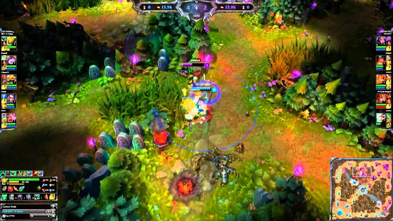 SKT T1 Faker Akali Buff Steal, Kill, and Juke