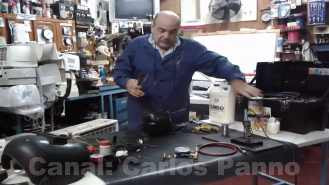 🌍✔ ARMADO DE UNA BOMBA DE VACÍO MUY POTENTE. (Vacuum Pump from Fridge Compressor)