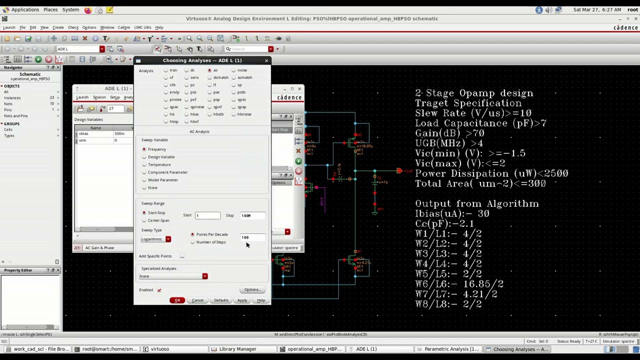 Part 1: Analog Circuit Sizing using Softcomputing Algorithm | AC Analysis | Gain | Phase | CMRR