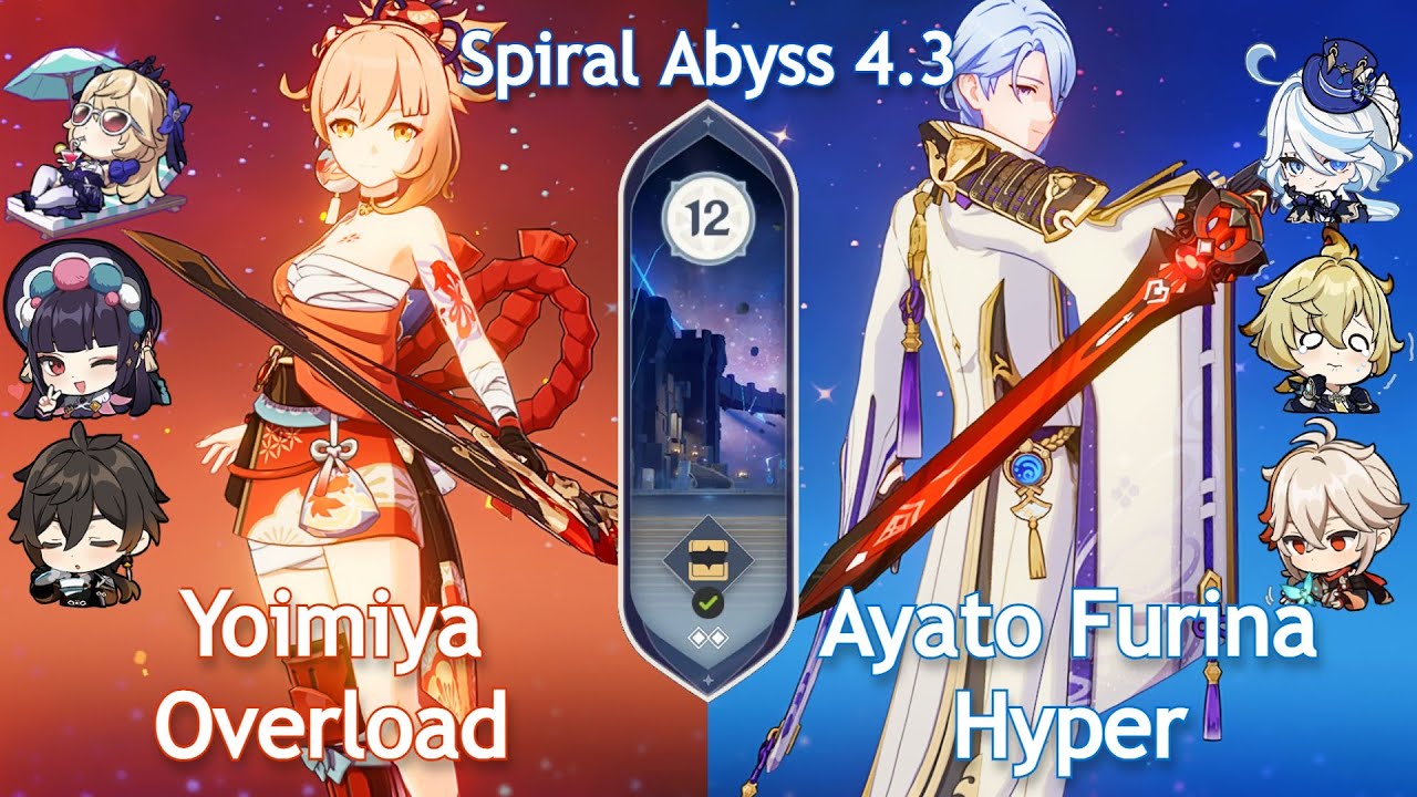 NEW Spiral Abyss 4.3! C0 Yoimiya Overload x C0 Ayato Hyper | Floor 12 9 Stars | Genshin Impact