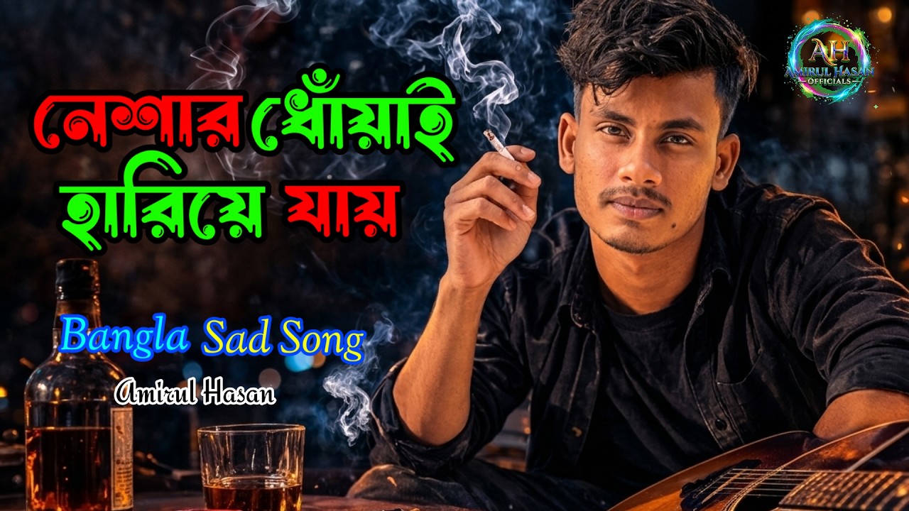 নেশার ধোঁয়াই হারিয়ে যায় 💔 Bangla Sad Rock Song | Emotional Bangla Song Singer: Amirul Hasan #sadsong