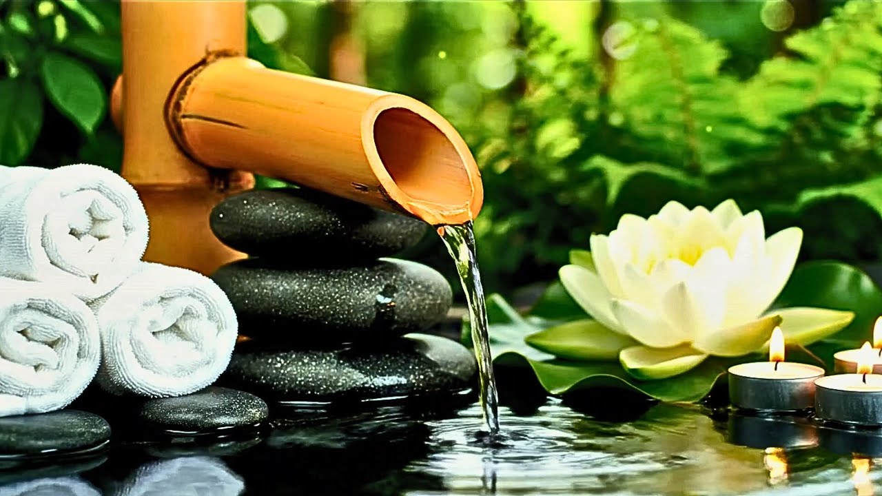 Feel Peaceful Instantly 🌿 Bamboo Water Fountain & Healing Music